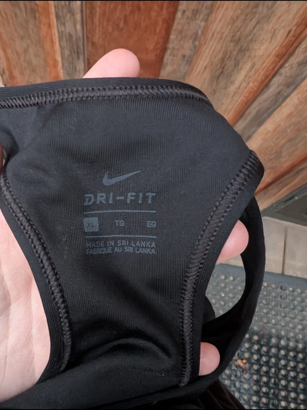 Nike Black Sports Bra with Gold Swoosh Logo